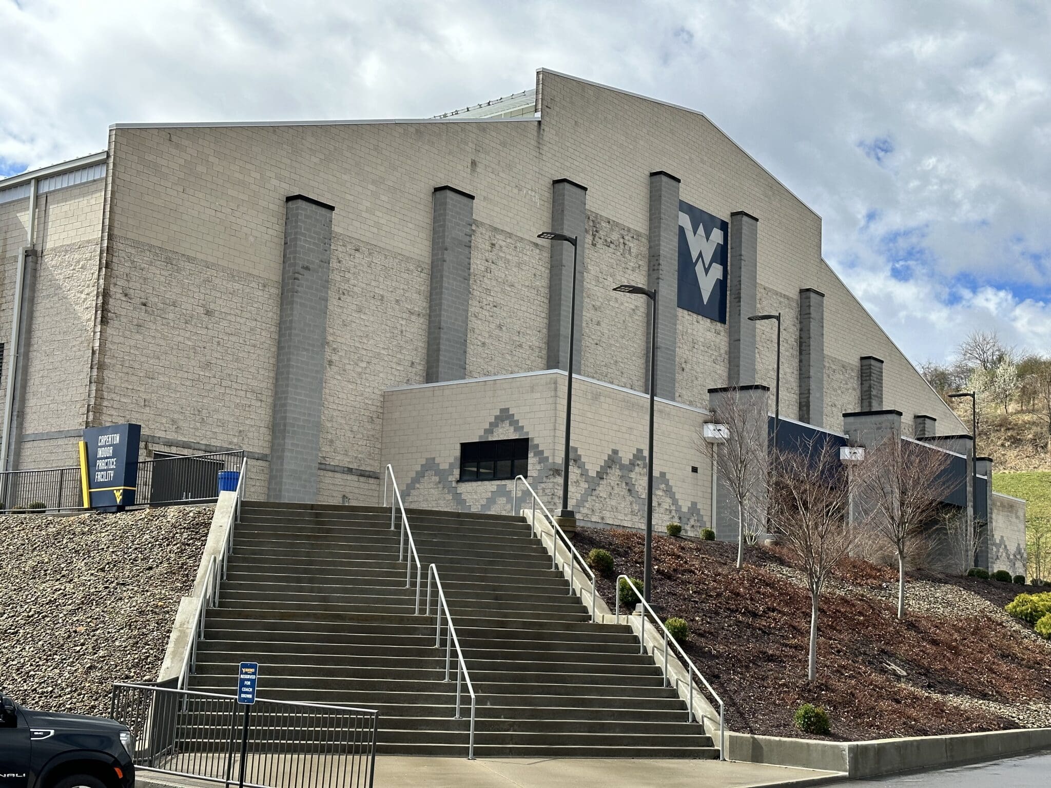 WVU Football Practice Facility. stock