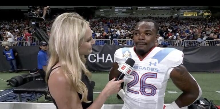 Leddie Brown in XFL Championship Game