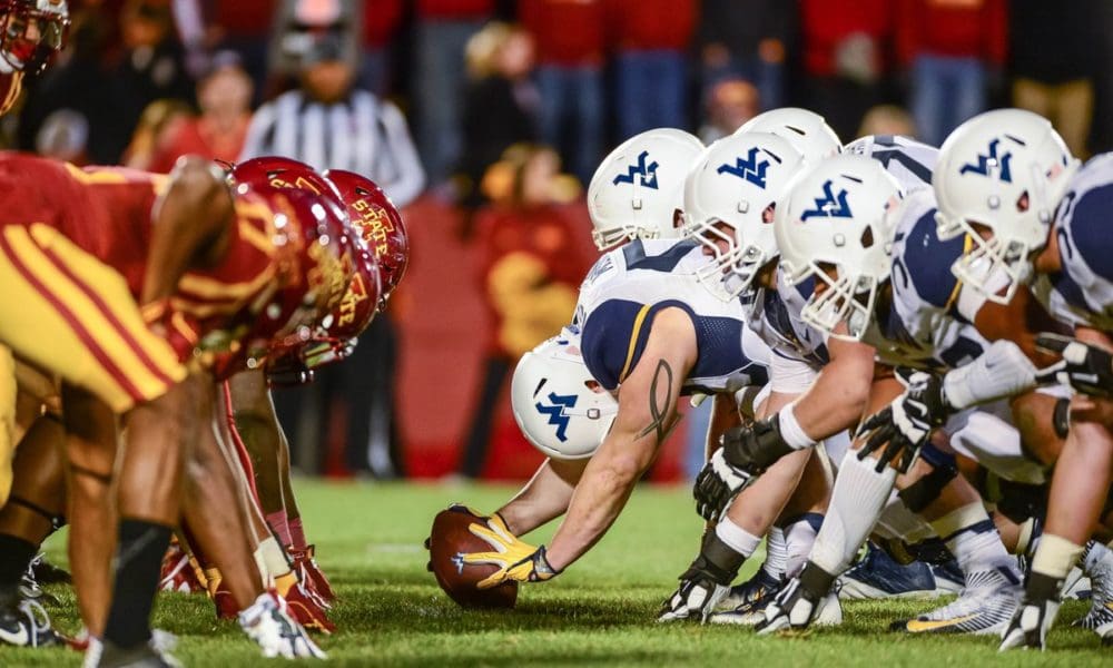 WVU Football against Iowa State stock