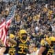 WVU Football Reid Carrico with US flag