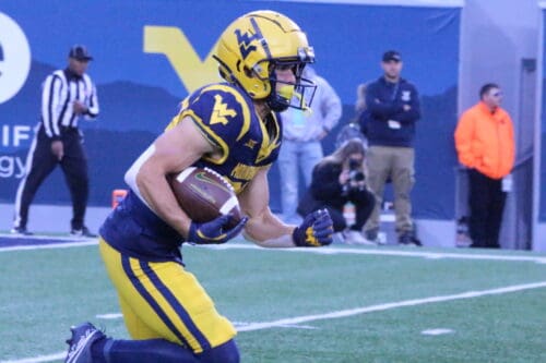 WVU Football WR Preston Fox Kick Off Return