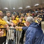 Bob Huggins with WVU fans