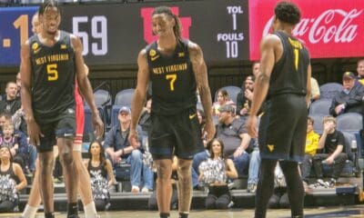 WVU Basketball team with Javon Small