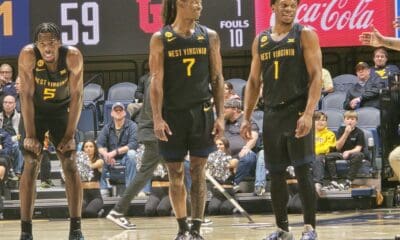 WVU Basketball team with Javon Small