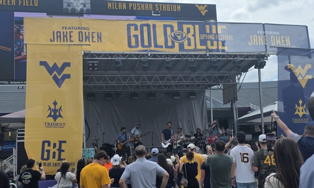 Stage during WVU Football Gold-Blue Festival