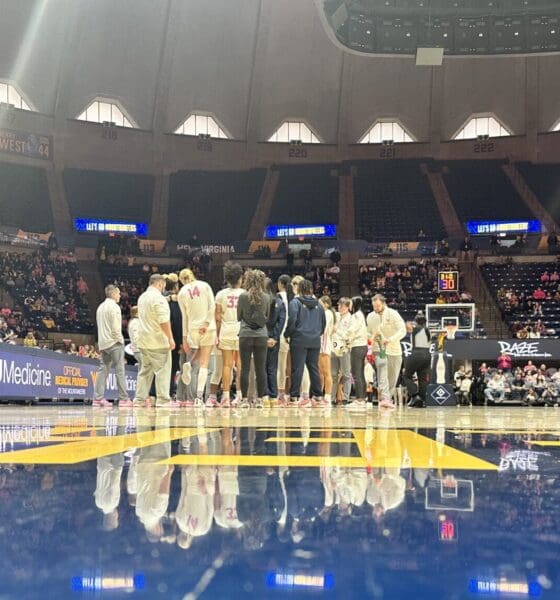 WVU Women's Basketball at the WVU Coliseum stock