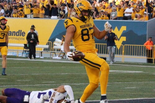 WVU Football TE Kole Taylor TD against Albany