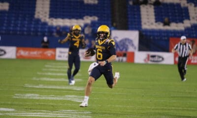 WVU Football Garrett Greene running at Frisco Bowl