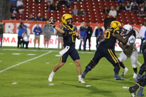 WVU Football QB Garrett Greene at Frisco Bowl