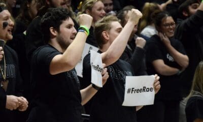 WVU Basketball #FreeRae signs