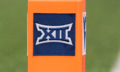 BIG 12 goal post Stock Photo