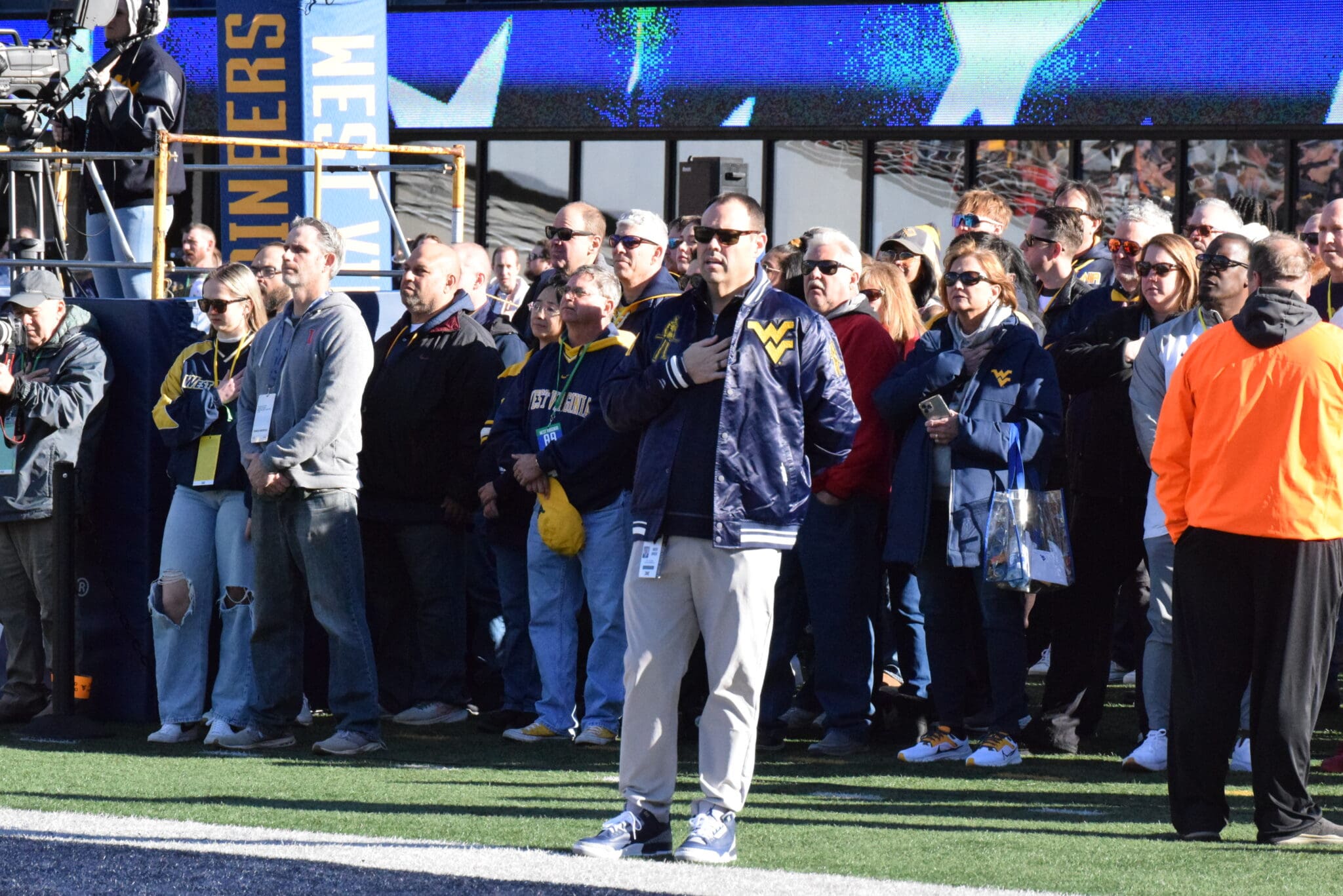WVU AD Wren Baker at Milan Puskar Stadium