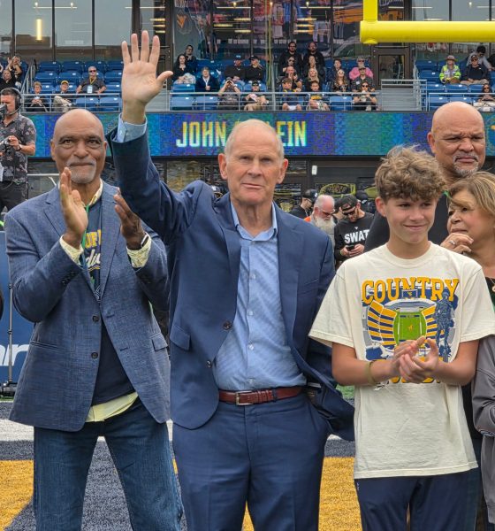 WVU Basketball HOF John Beilein honored at football game