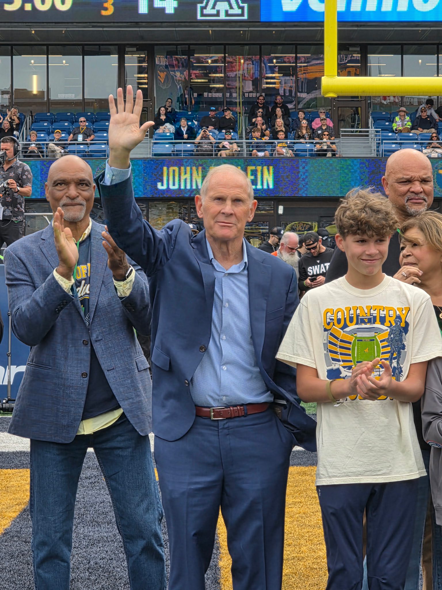 WVU Basketball HOF John Beilein honored at football game