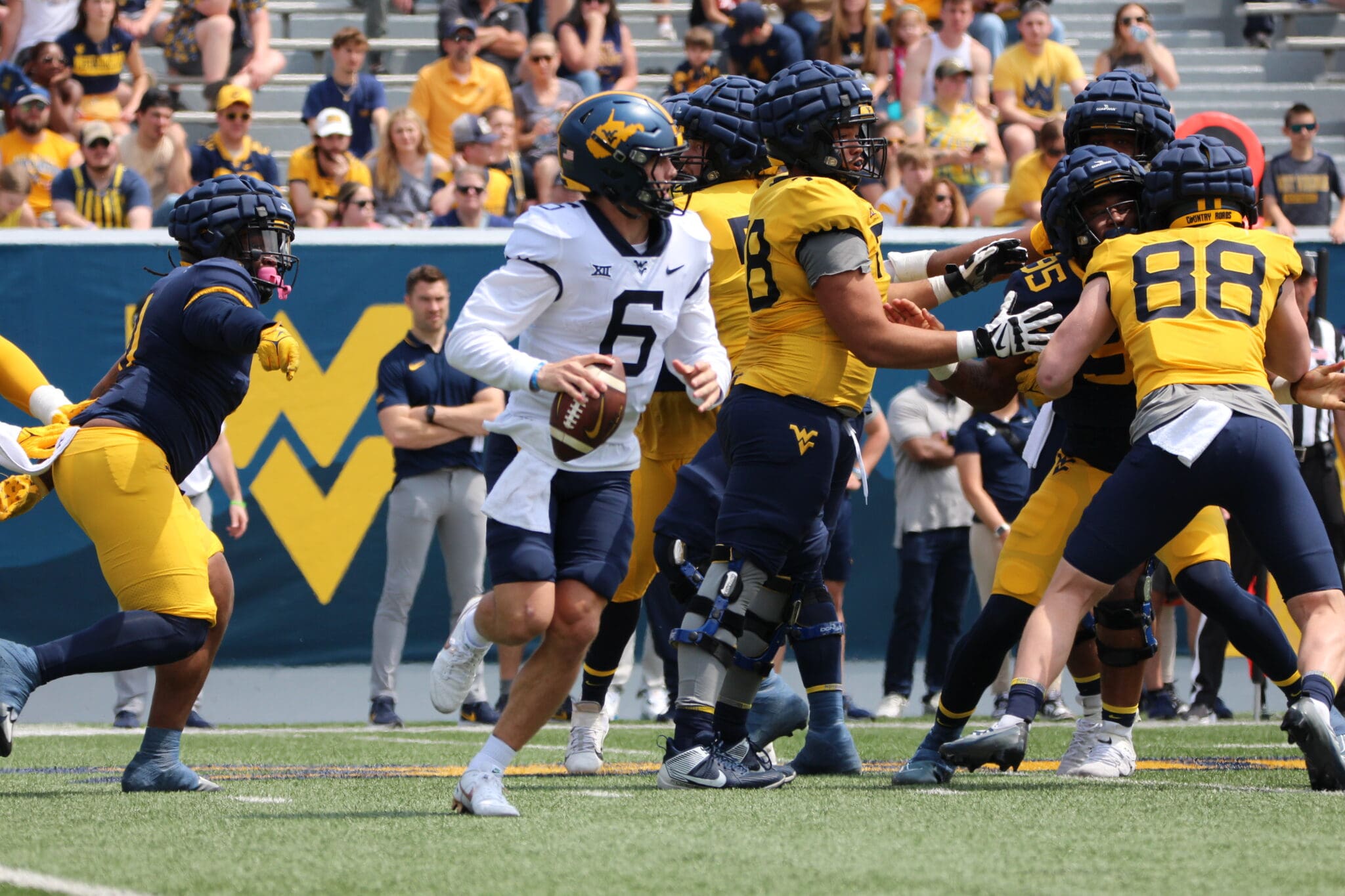 WVU Football QB Garrett Greene at spring game