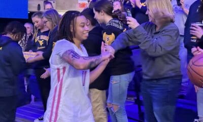 West Virginia Women's Basketball with fans