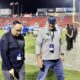 WVU Football HC Rich Rodriguez with Michael Fragale and Mike Montoro