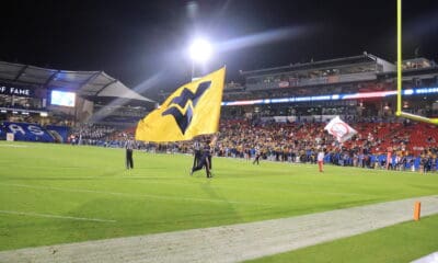 WVU Flag at Frisco Bowl