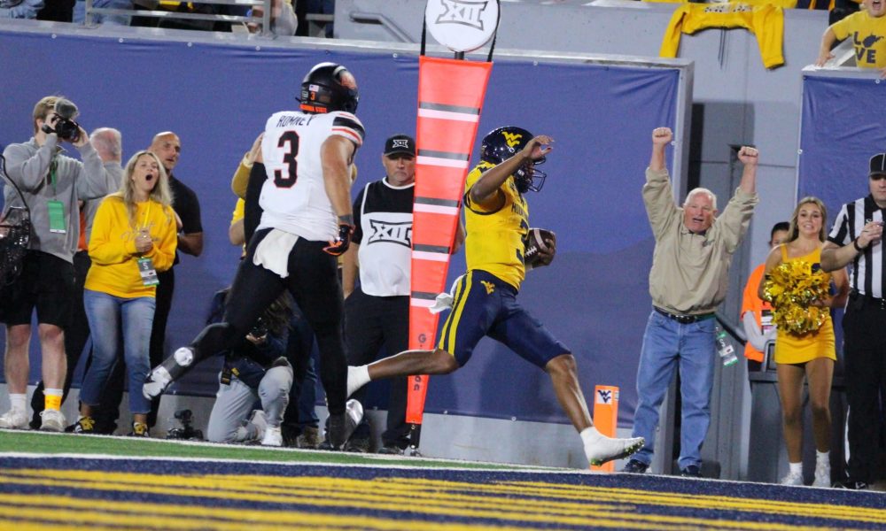 WVU Football Michael Hawkins touchdown run against Oklahoma State