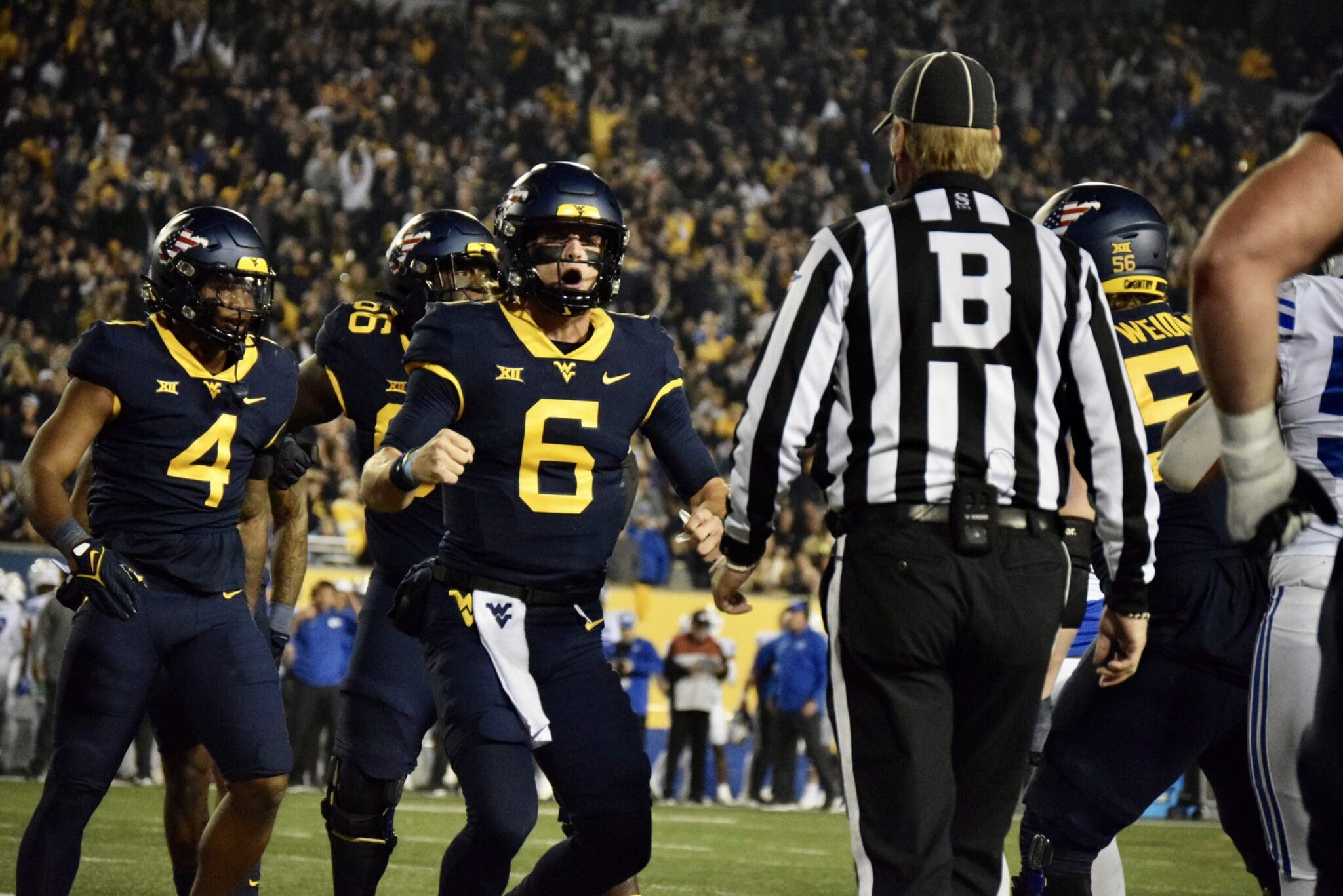WVU Football Garrett Greene and CJ Donaldson and ref