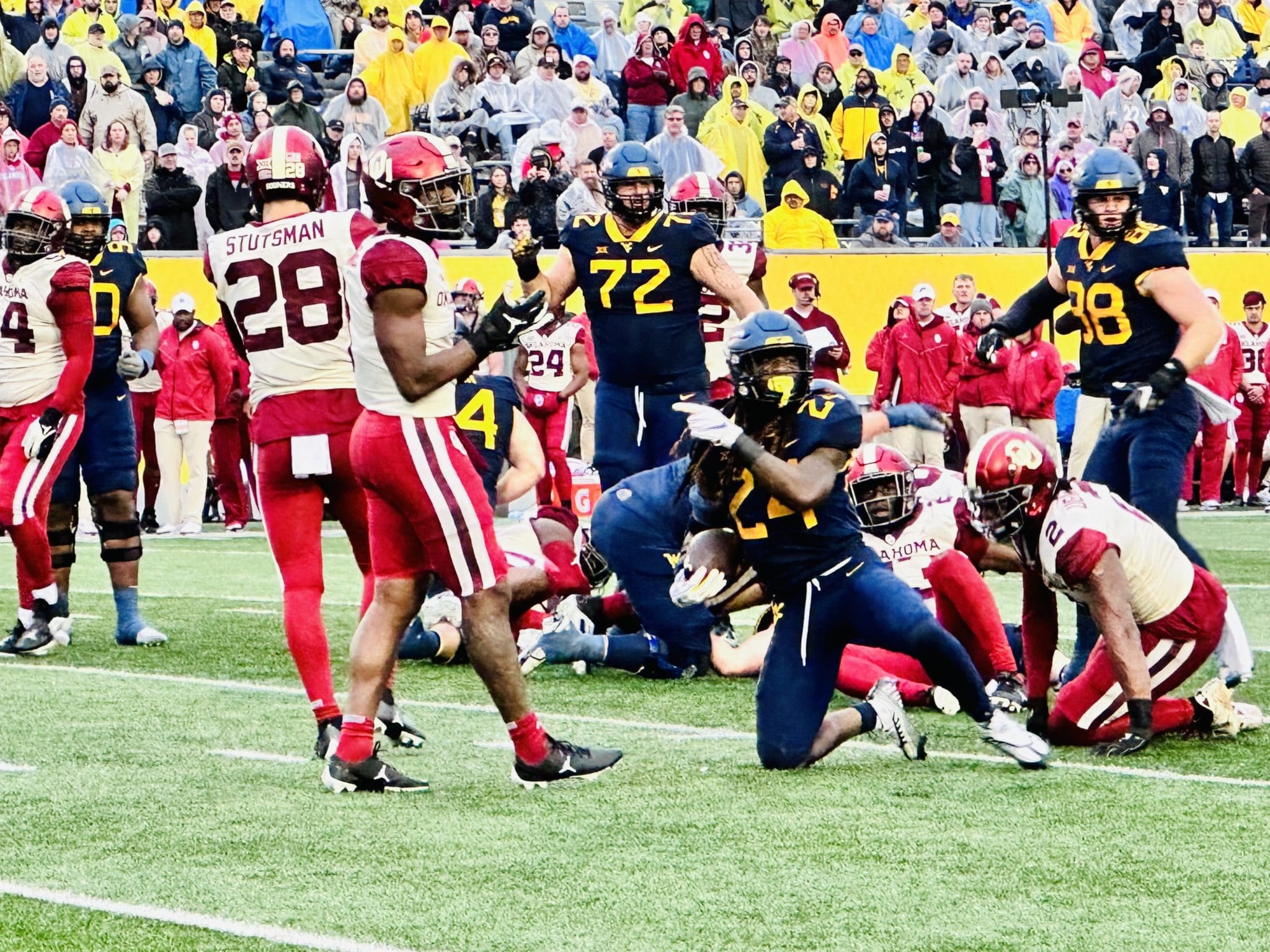 WVU Football Mountaineers against Oklahoma Sooners