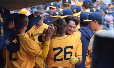 WVU Baseball celebrating