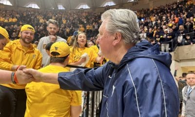 Bob Huggins with WVU fans