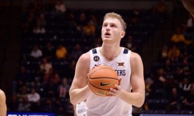 WVU Basketball Tucker DeVries Free Throw