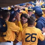 WVU Baseball celebrating