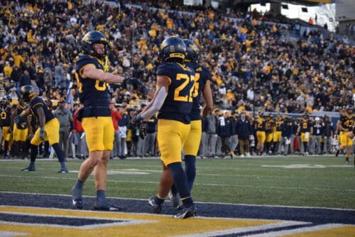 WVU Football Jahiem White and Hudson Clement