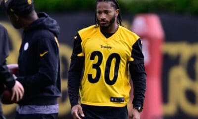 Beanie Bishop at a Steelers practice