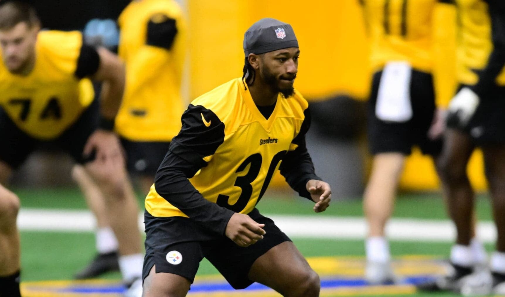 Beanie Bishop with Steelers