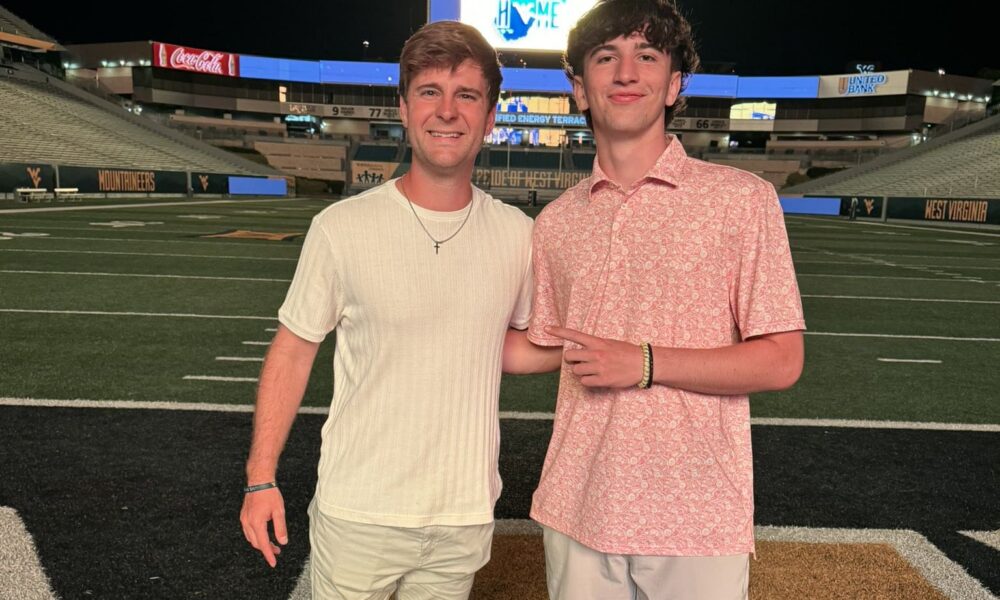 WVU Football QB commit Brodie McWhorter and QB Coach Tyler Allen