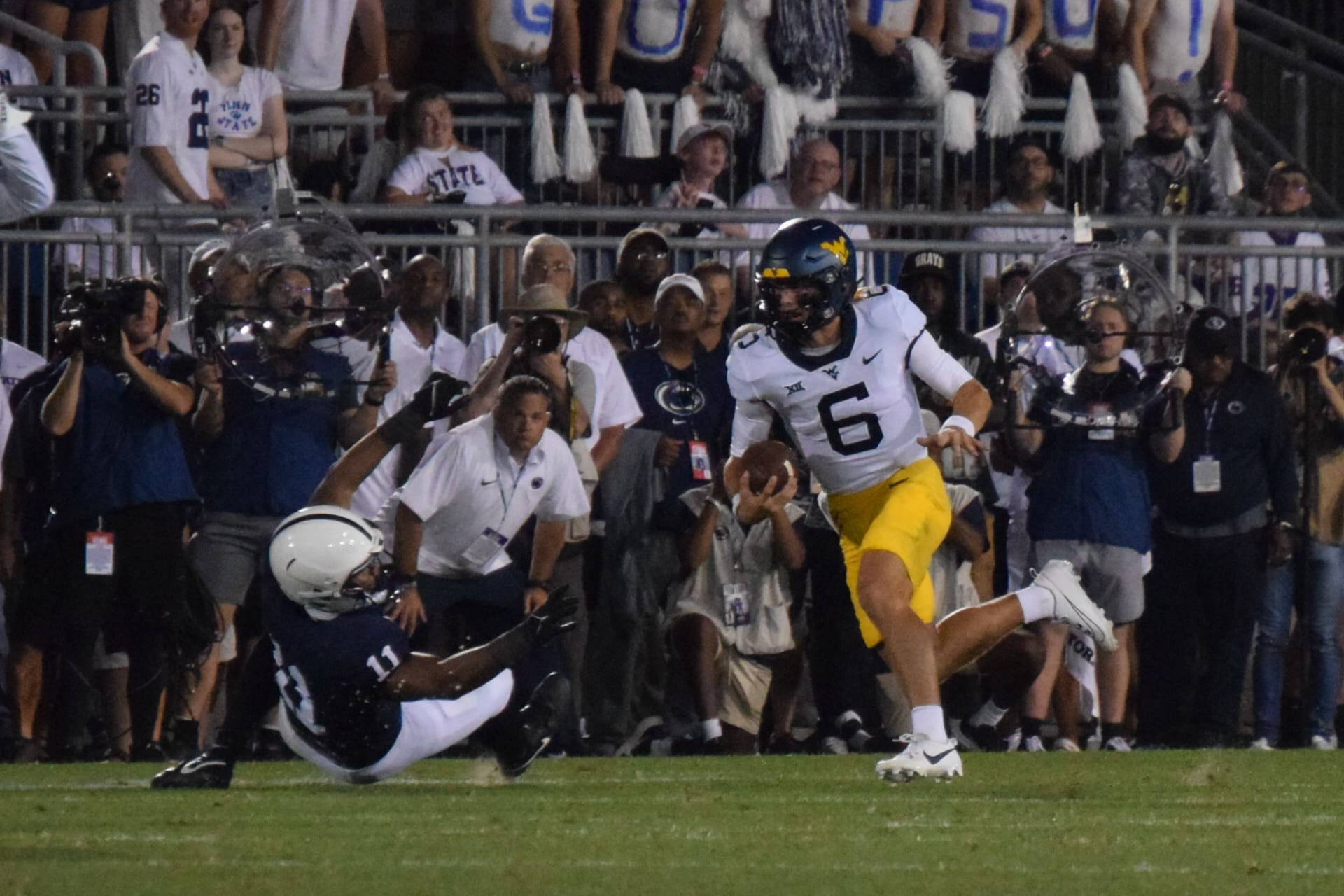 WVU Football QB Garrett Greene running at Penn State