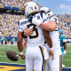 WVU Football QB Michael Hawkins Jr. Celebrates his touchdown