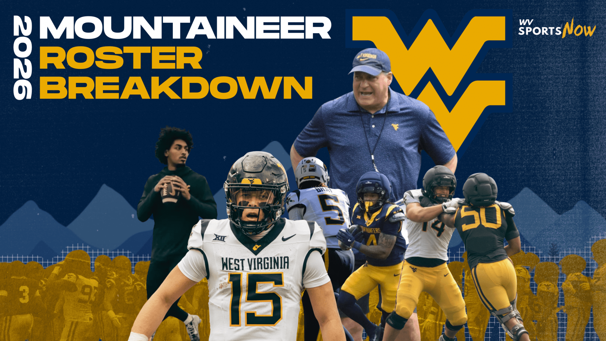 2026 WVU Football Roster graphic