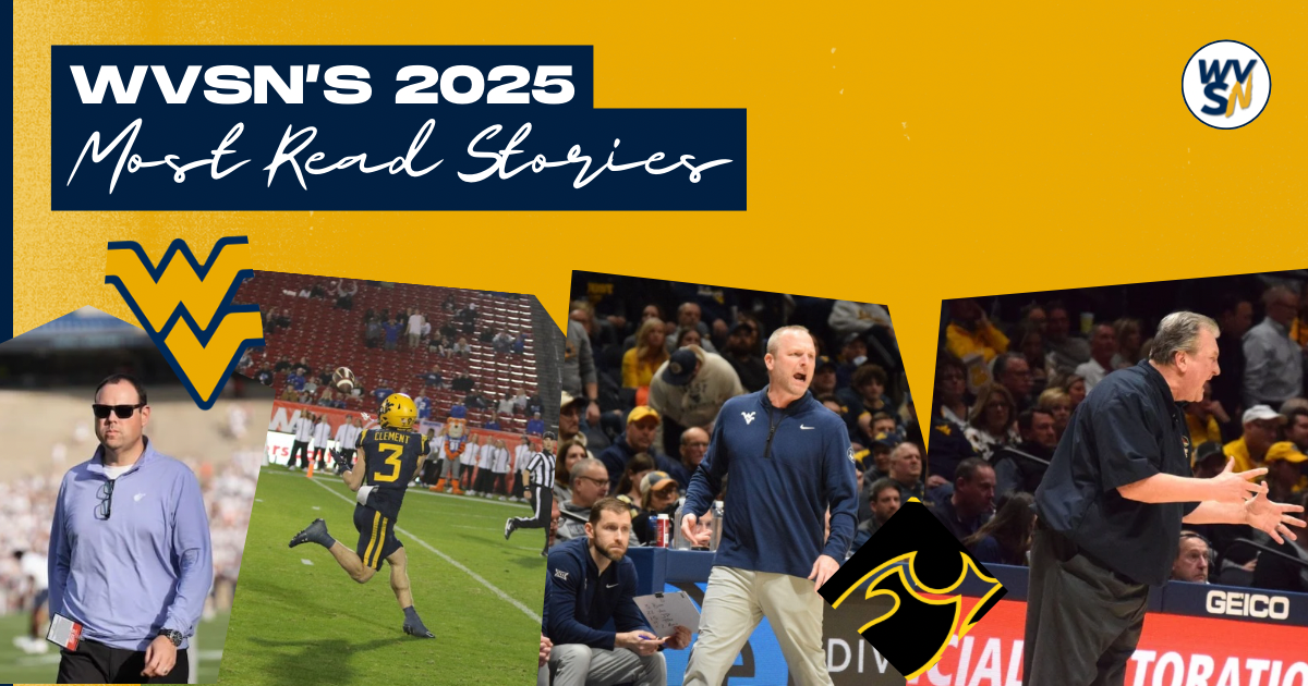 Top WVSN WVU stories for 2025 graphic
