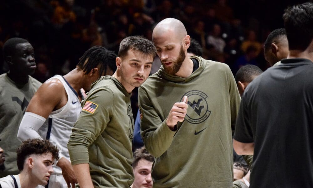 WVU Basketball Coaches Jordan McCabe and Alex Ruoff