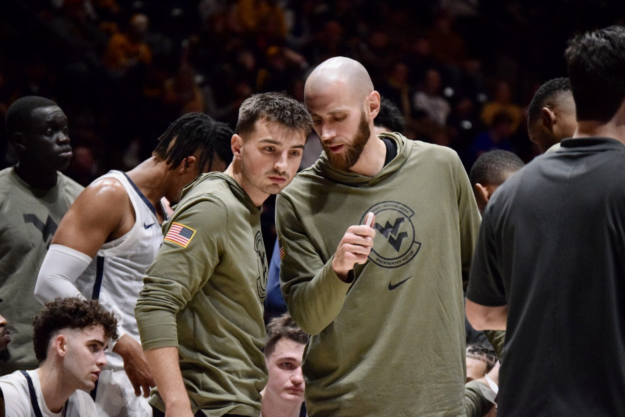 WVU Basketball Coaches Jordan McCabe and Alex Ruoff