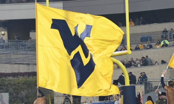 WVU football flag stock