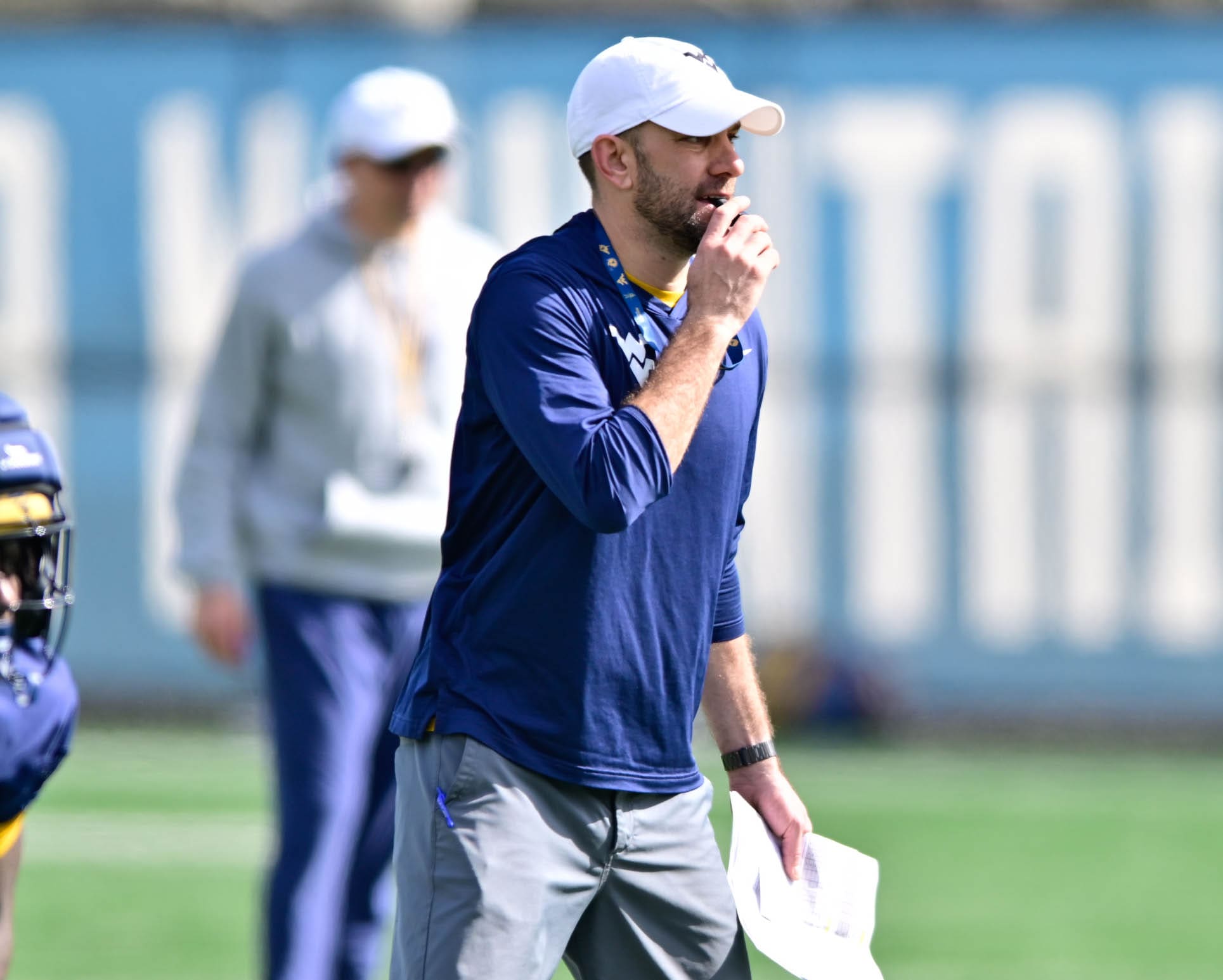 WVU Football Coaches Blaine Stewart, Jeff Koonz After Spring Practice