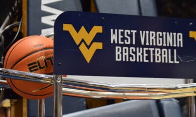 WVU Basketball Ball Stock Photo