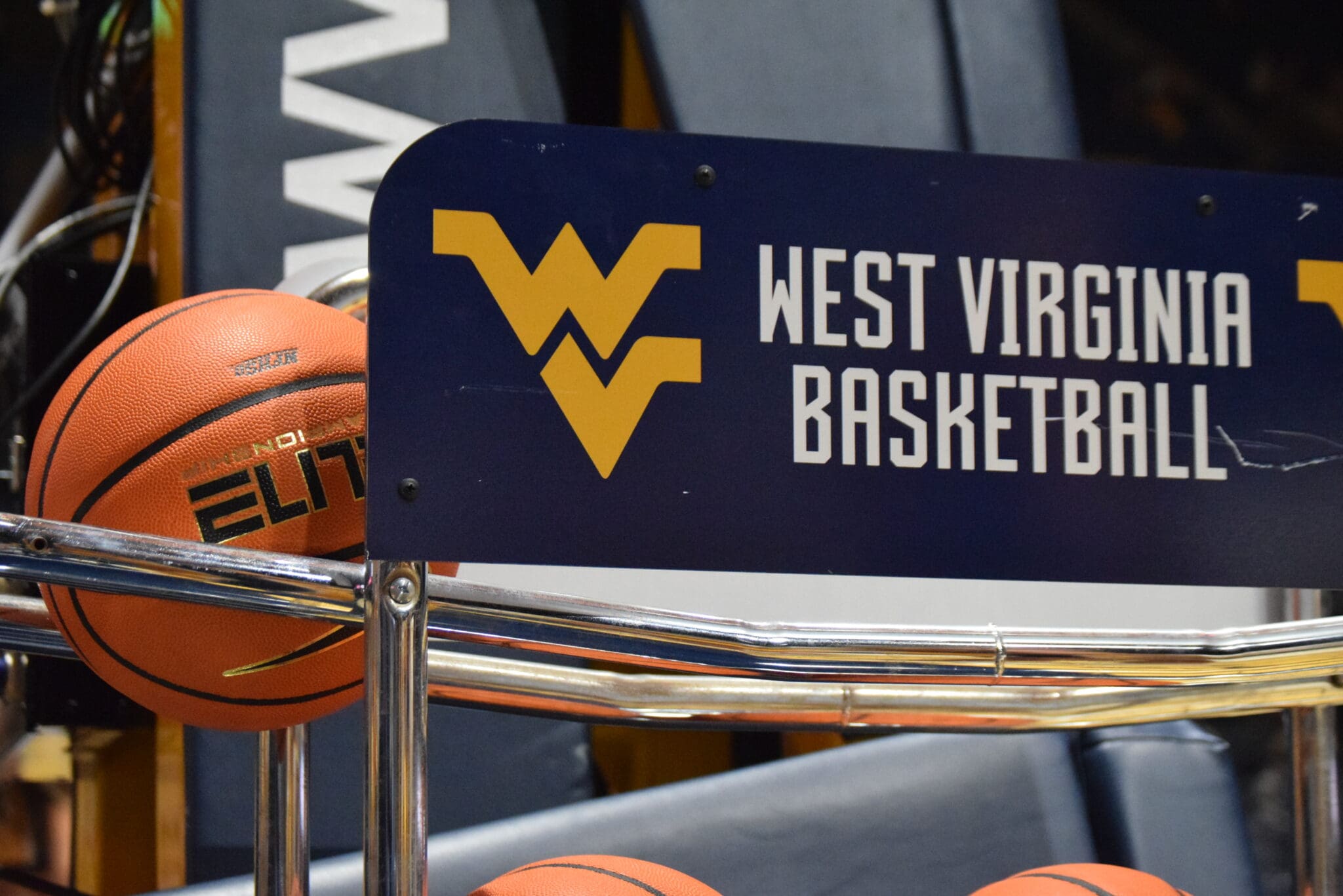 WVU Basketball Ball Stock Photo