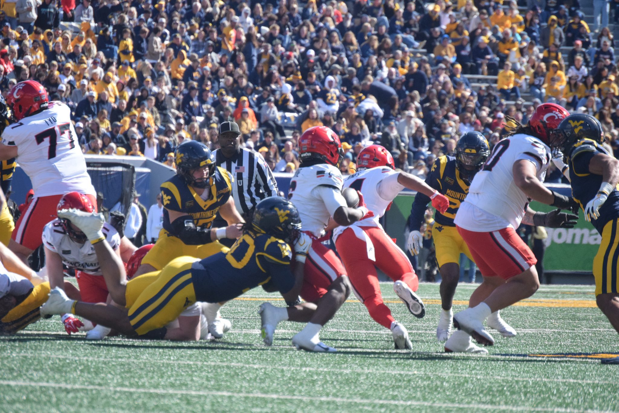 WVU Football defense against Cincinnati
