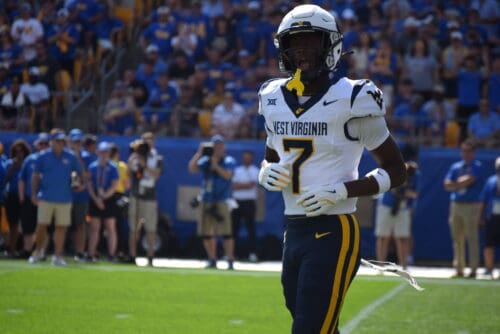 WVU Football WR Traylon Ray against Pitt