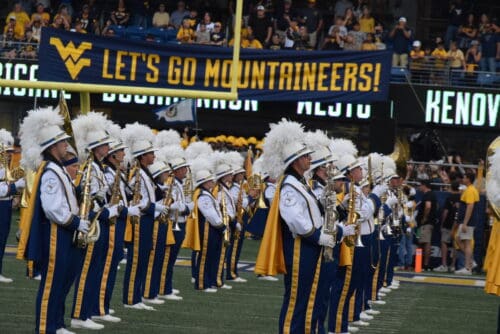 Band at WVU football game 