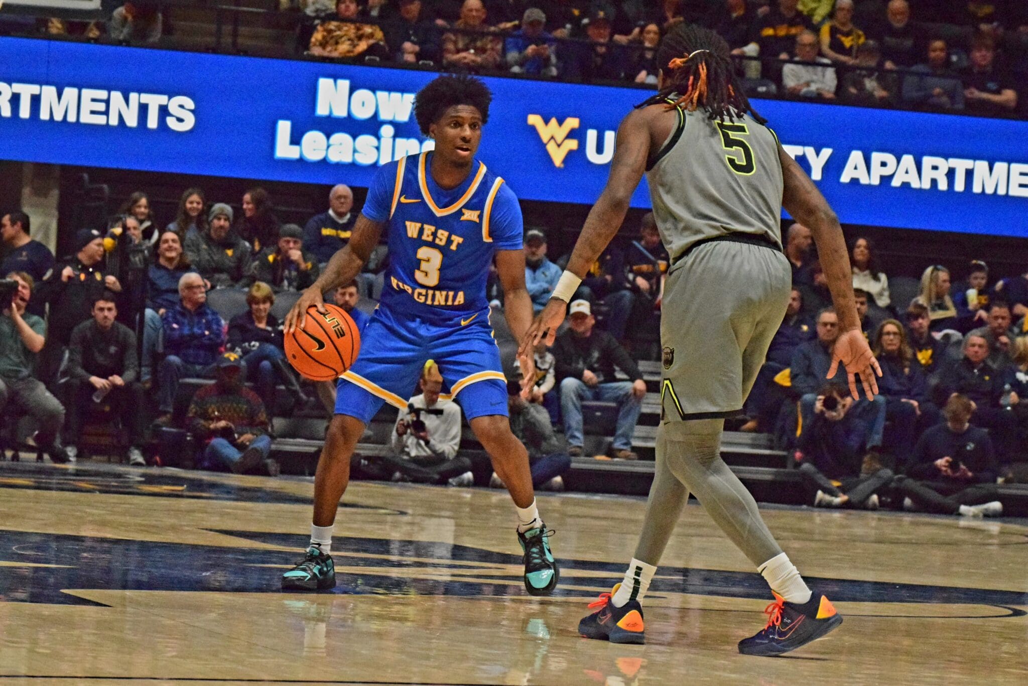 WVU Basketball Honor Huff versus Baylor