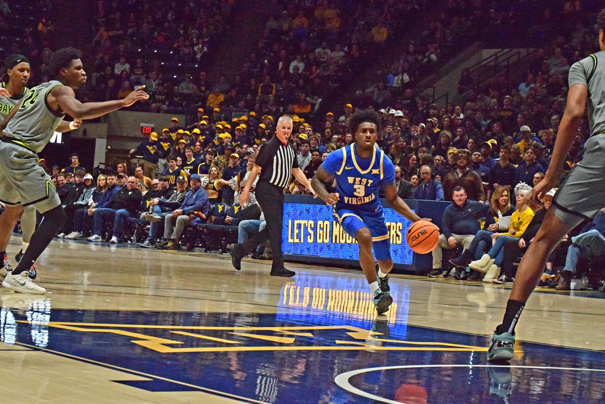 WVU Basketball Honor Huff versus Baylor
