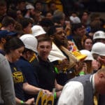 John Flowers and alums at WVU basketball game