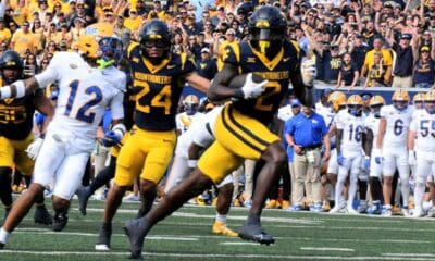 WVU Football RB Tye Edwards touchdown against Pitt